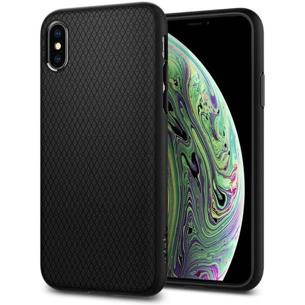 Spigen Liquid Air™ Backcover Apple iPhone X / Xs - Zwart