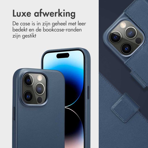 Accezz Leather Bookcase 2-in-1 met MagSafe Apple iPhone 14 Pro - Nightfall Blue