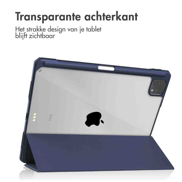 imoshion Trifold Hardcase Bookcase iPad Pro 12.9 (2018/2020/2021/2022) - Donkerblauw