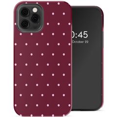 Selencia Vivid Case Apple iPhone 12 (Pro) - Happy Dots Burgundy