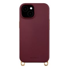 Selencia Rivièra MagSafe Backcover met afneembare haakjes Apple iPhone 15 - Bold Burgundy