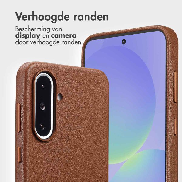 Accezz Leather Bookcase 2-in-1 met MagSafe Samsung Galaxy A36 / A56 - Coffee Brown