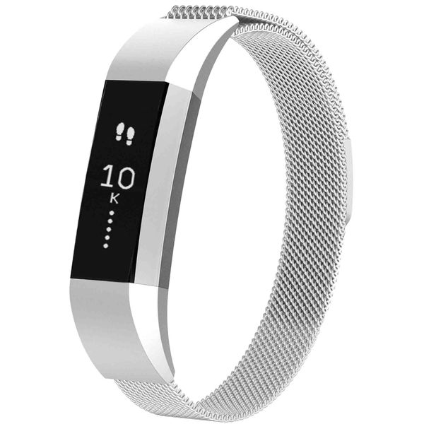 imoshion Milanees magnetisch bandje Fitbit Alta (HR) - Maat S - Zilver