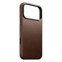 Nomad Traditional Leather Backcover met MagSafe Apple iPhone 17 Pro Max - Bruin