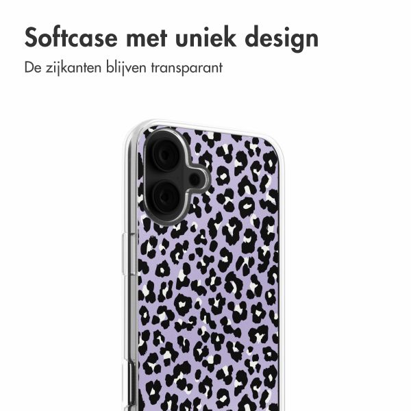 imoshion Design hoesje iPhone 16 - Leopard Lilac