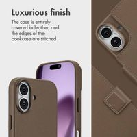 Accezz 2-in-1 Leather Bookcase with MagSafe Apple iPhone 17 - Coffee Brown