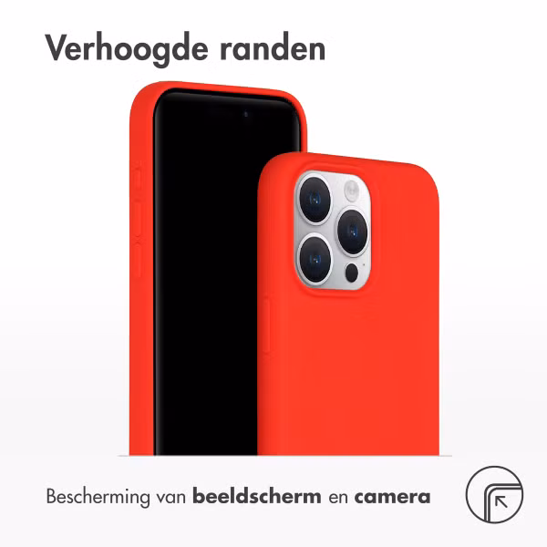 Accezz Liquid Silicone Backcover Apple iPhone 15 Pro Max - Rood