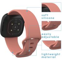 imoshion Siliconen bandje Multipack voor Fitbit Versa 4 / 3 / Sense (2) - Zwart / Wit / Oranje