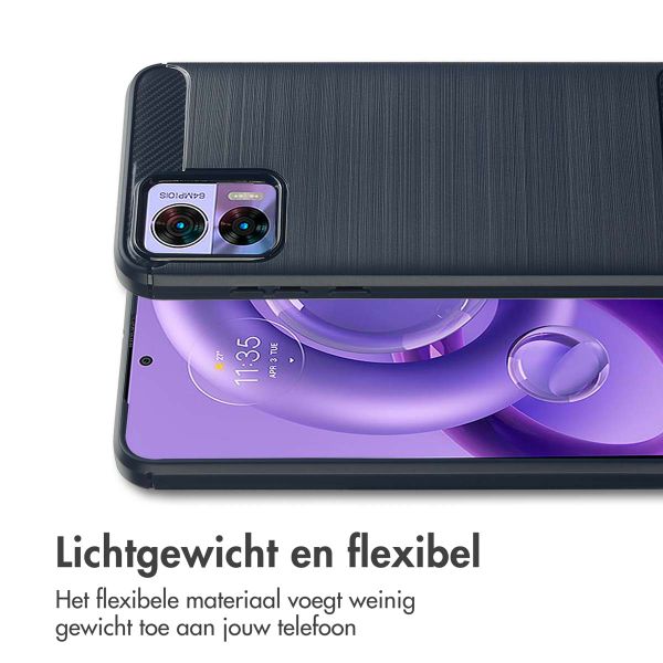 imoshion Brushed Backcover Motorola Moto Edge 30 Neo - Donkerblauw