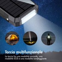 imoshion Solar Powerbank 30.000 mAh - Draadloze powerbank op zonne-energie - Quick Charge en Power Delivery - Zwart