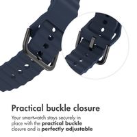 imoshion Wave Silicone Band Samsung Galaxy Watch 4 / 5 / 6 / 7 / FE (20 mm) - Dark Blue