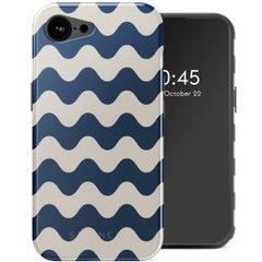 Selencia Vivid Backcover met MagSafe Apple iPhone 16e - Wave Vibes Classic Blue