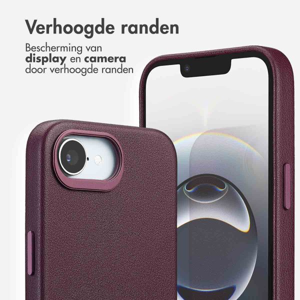 Accezz MagSafe Leather Backcover Apple iPhone 16e - Heath Purple