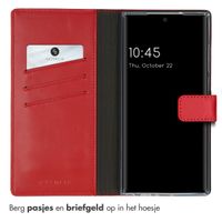 Selencia Echt Leren Bookcase Samsung Galaxy S23 Ultra - Rood
