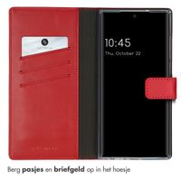 Selencia Echt Lederen Bookcase Samsung Galaxy S23 Ultra - Rood