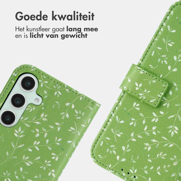 imoshion Design Bookcase Samsung Galaxy S25 - Green Flowers