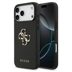 Guess Big 4G Logo Backcover Grained Apple iPhone 17 Pro Max - Zwart