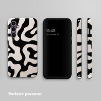 Selencia Vivid Tough Backcover Samsung Galaxy S23 FE - Art Wave Black