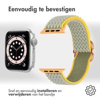 imoshion Elastisch nylon bandje Apple Watch Series 1-9 / SE - 38/40/41 mm / Series 10 - 42 mm - Lichtgroen