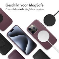 Accezz MagSafe Leather Backcover Apple iPhone 15 Pro - Heath Purple