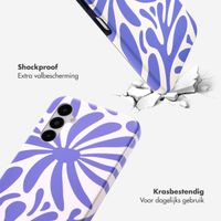 Selencia Vivid Tough Backcover Samsung Galaxy A14 (5G/4G) - Modern Bloom Sapphire Blue