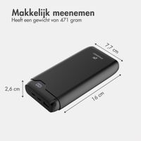 imoshion Powerbank 27.000 mAh - Quick Charge en Power Delivery - Zwart