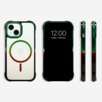 Selencia Gradient Backcover met MagSafe Apple iPhone 15 - Groen / Bruin