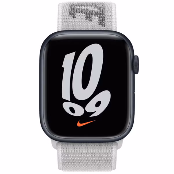 Apple Nike Sport Loop Band Apple Watch Series 1 t/m 9 / SE (38/40/41 mm) | Series 10 / 11 (42 mm) - Black And White
