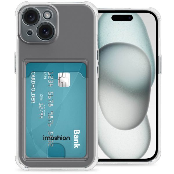 imoshion Softcase Backcover met pashouder iPhone 15 - Transparant