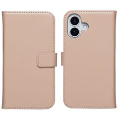 Selencia Genuine Leather Book Case Apple iPhone 17 - Dusty Pink