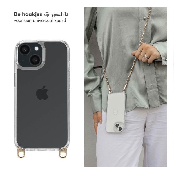 Selencia Backcover met afneembare haakjes Apple iPhone 15 - Transparant