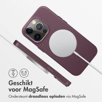 Accezz MagSafe Leather Backcover Apple iPhone 14 Pro - Heath Purple