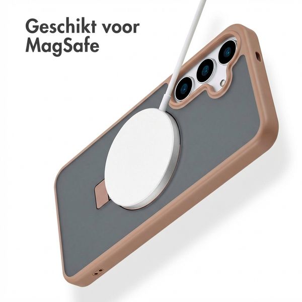 Accezz Ring Stand Backcover met MagSafe Samsung Galaxy S25 Plus - Bruin