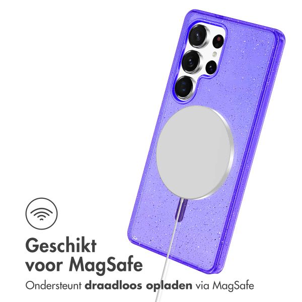 imoshion Sparkle Backcover met MagSafe Samsung Galaxy S24 Ultra - Glitter Paars