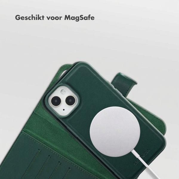 Selencia Olyn Uitneembare Bookcase met MagSafe Apple iPhone 14 / 13 - Groen