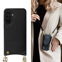 Selencia Nova Phone Case with Cord and Card Holder Samsung Galaxy A37 (5G) - Black