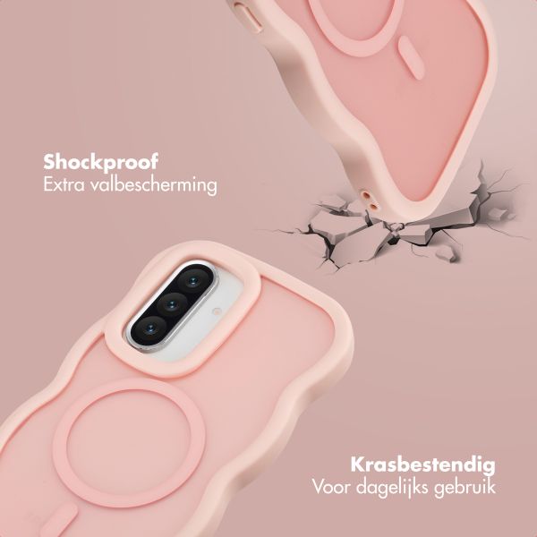 Selencia Wavy Backcover met MagSafe Samsung Galaxy A36 / A56 - Soft Pink