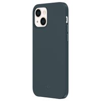 Valenta Luxe Leather Backcover iPhone 13 - Blauw