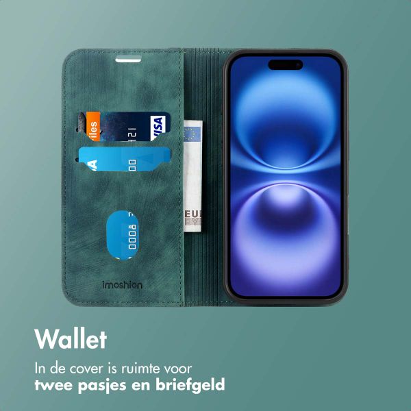 imoshion Slim Bookcase Apple iPhone 16 - Groen