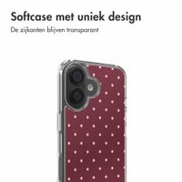 imoshion Design hoesje Apple iPhone 16 - Polka Dot Bordeaux