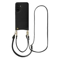 Selencia Nova Phone Case with Cord and Card Holder Samsung Galaxy A37 (5G) - Black