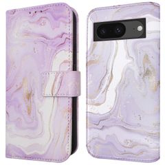 imoshion Design Bookcase Google Pixel 8a - Purple Marble