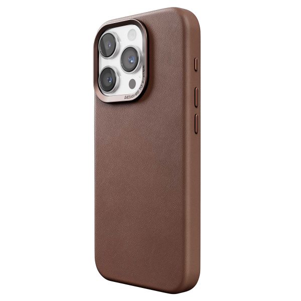 Woodcessories Bio Leather Case MagSafe iPhone 15 Pro Max - Bruin