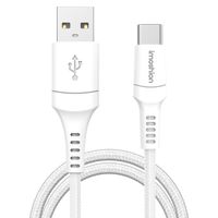 imoshion Braided USB-C naar USB-A kabel - 2 meter - Wit