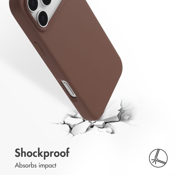 Accezz Liquid Silicone Back Cover with MagSafe Apple iPhone 17 Pro Max - New Tea Brown