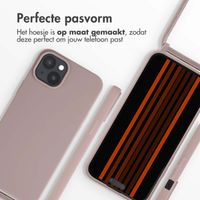 imoshion Siliconen hoesje met koord Apple iPhone 15 Plus - Sand Pink