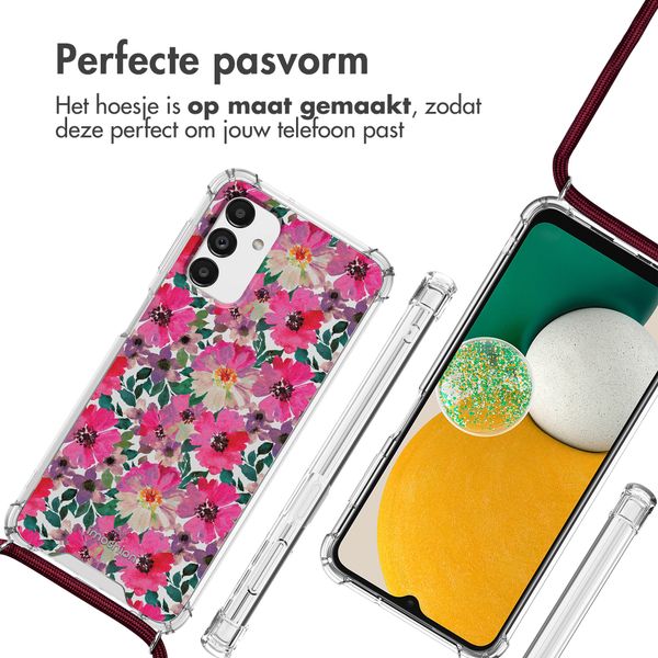 imoshion Design hoesje met koord Samsung Galaxy A13 (5G) - Flower Water