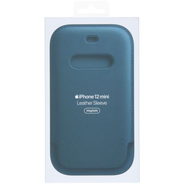 Apple Leather Sleeve MagSafe Apple iPhone 12 Mini - Baltic Blue
