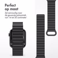 imoshion Magnetisch Siliconen bandje Apple Watch Series 1 t/m 11 / SE / Ultra (44/45/46/49 mm) - Zwart / Grijs