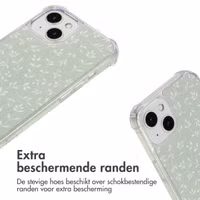 imoshion Design hoesje met koord Apple iPhone 13 - Smoke Green Flowers